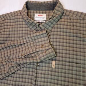 Fjallraven Green Plaid Casual Button Down Shirt